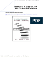 Statistical Techniques in Business and Economics 15th Edition Lind Solutions Manual