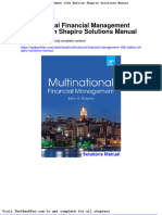 Multinational Financial Management 10th Edition Shapiro Solutions Manual