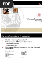 CMS Base II - Monetary Transaction Processing