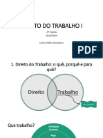 DIREITO DO TRABALHO I - Material de Apoio