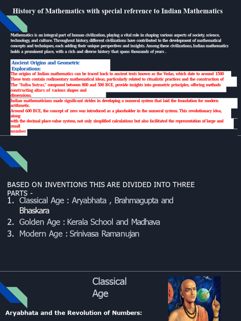 Indian Mathematics: A Historical Overview | PDF | Mathematics | Science