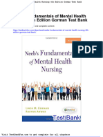 Neebs Fundamentals of Mental Health Nursing 4th Edition Gorman Test Bank