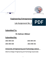 Lab Report No. 1 Entrepreneurship