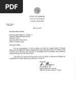May 2022 Letter From Gov. Kemp Office To Georgia State Election Board