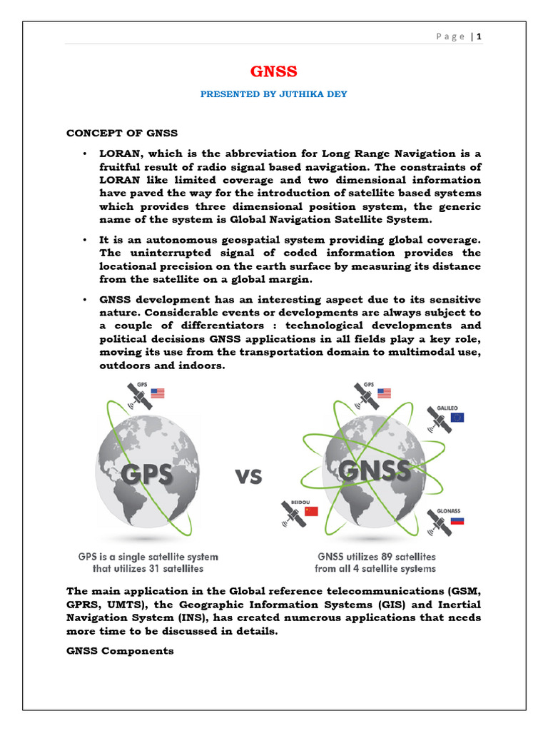 Understanding GNSS Principles and Components | PDF | Global Positioning ...