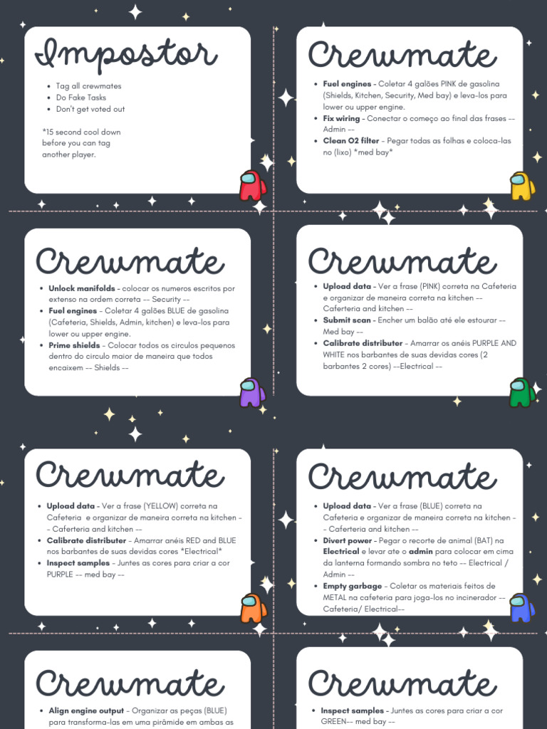 Cópia de Among Us Task Cards | PDF | Tecnologia e Engenharia