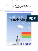 Statistics For Psychology 6th Edition Arthur Aron Test Bank