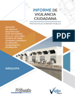 Informe de Vigilancia. Creación Del Servicio Educativo Del Nivel Secundario en Arequipa