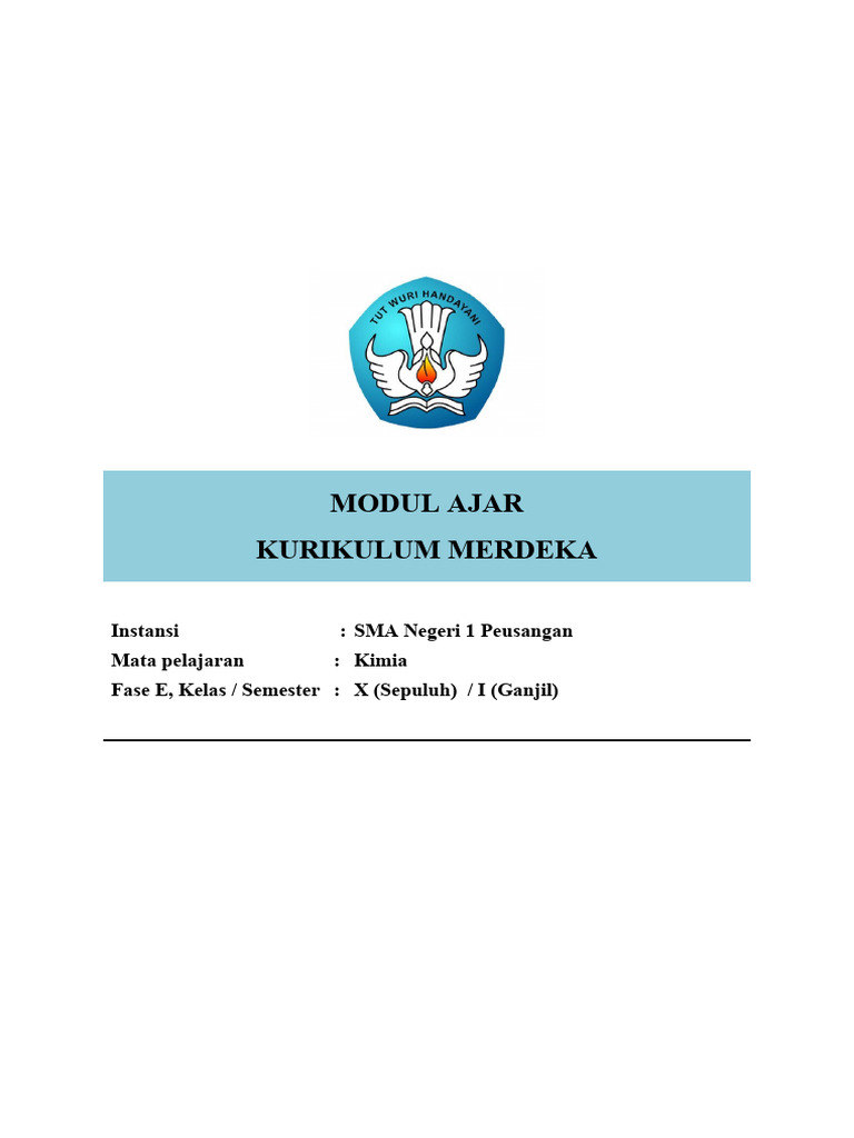 Contoh Modul Ajar Kimia Kelas 11 Pdf