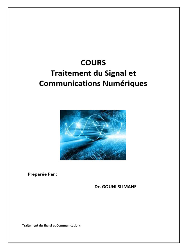 Traitement du Signal Numérique 2021 | PDF | Transformation de Fourier ...