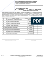 Acta de Nivelación Final