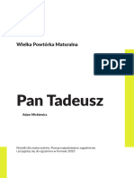 Pan Tadeusz - Notatki - Wielka Powtórka Maturalna