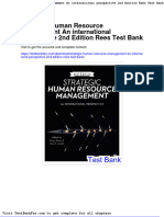 Strategic Human Resource Management An International Perspective 2nd Edition Rees Test Bank