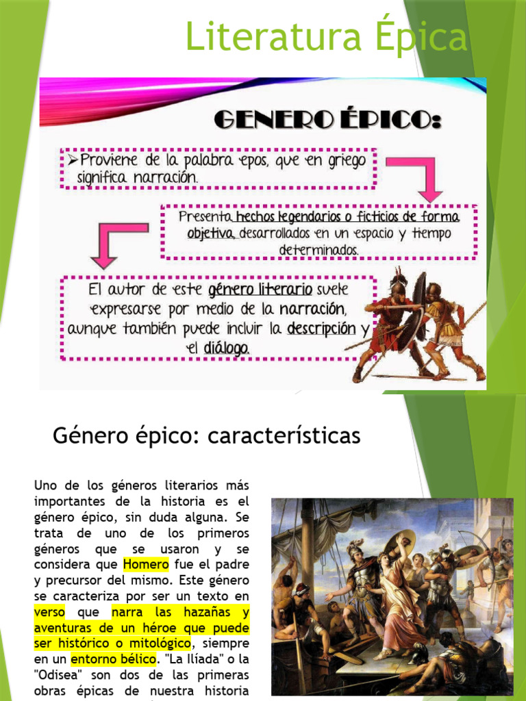 Características del Género Épico | PDF | Poesía | Clásicos