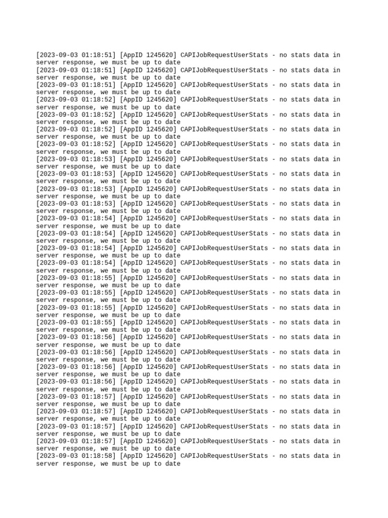 Stats Log - Previous | PDF