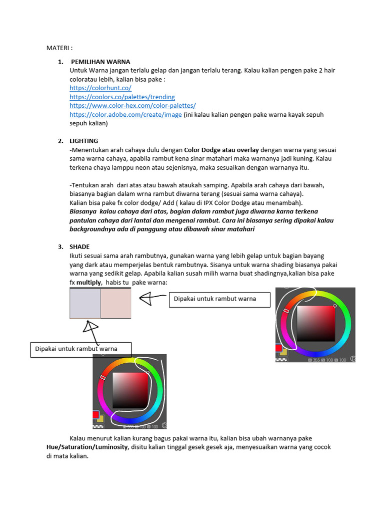 Teknik Dasar Coloring Rambut | PDF