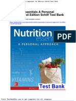 Nutrition Essentials A Personal Approach 1st Edition Schiff Test Bank