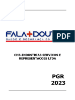 PGR - Chb-Industrias Servicos e Representacoes Ltda