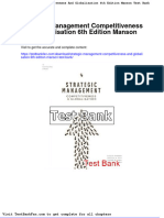 Strategic Management Competitiveness and Globalisation 6th Edition Manson Test Bank