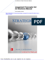 Strategic Management Concepts 3rd Edition Frank Solutions Manual