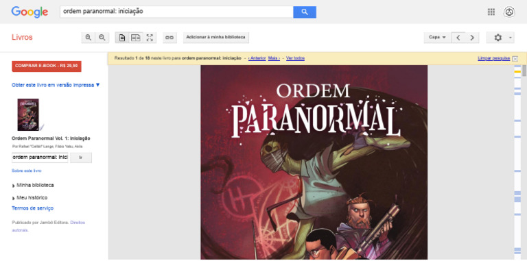 Ordem Paranormal Vol 1 Iniciação Rafael Cellbit Lange Fábio