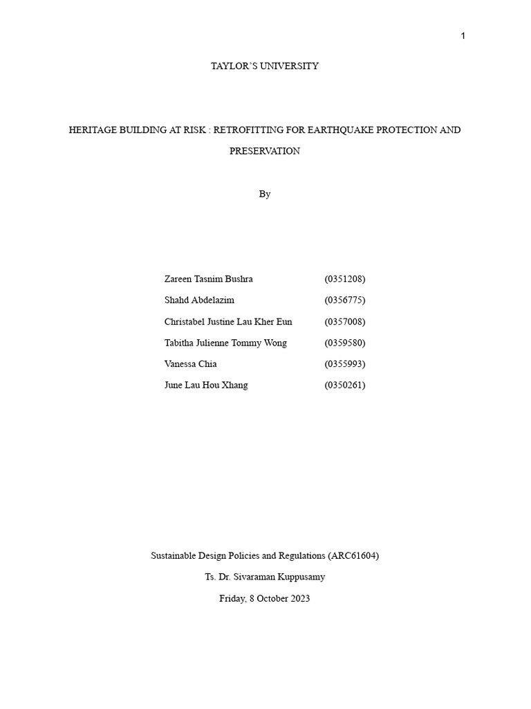 SDPR Report | PDF | Earthquakes | Building Materials