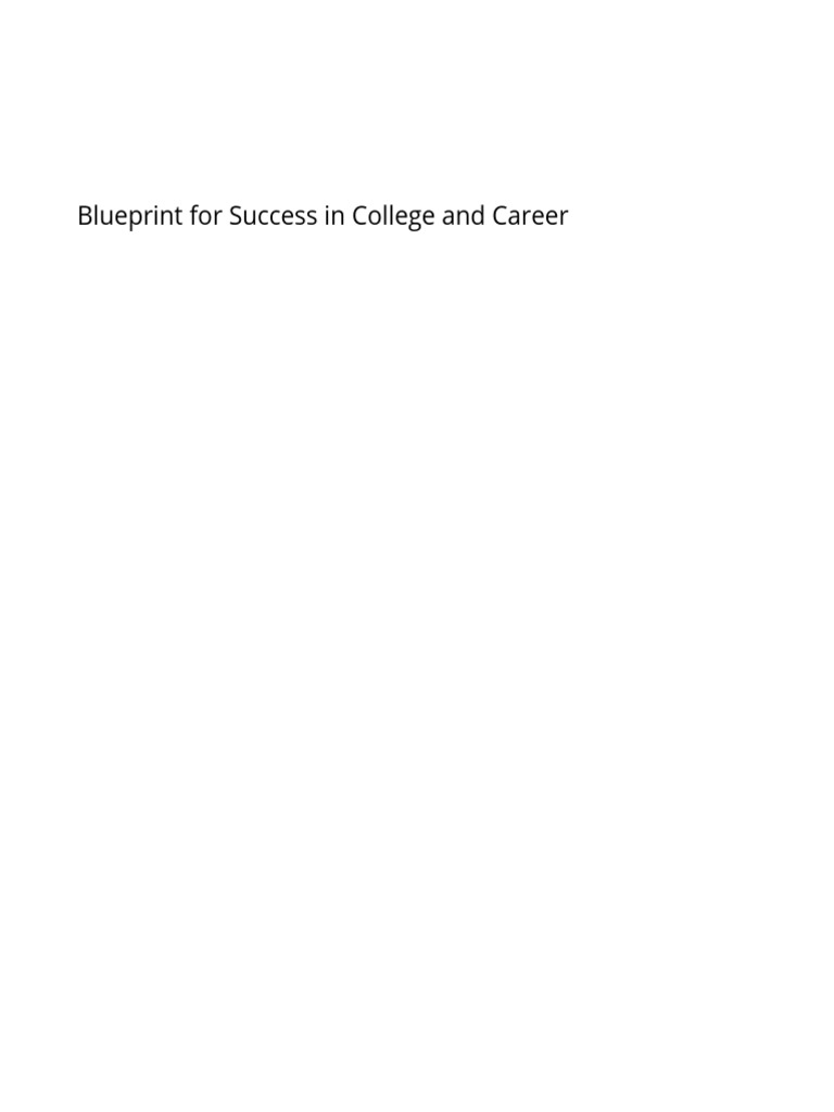 College and Career Success Blueprint | PDF | Creative Commons License ...