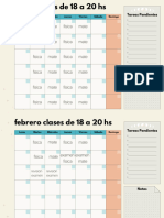 Planner para Organización Mensual Degradado Verde Esmeralda y Rosa