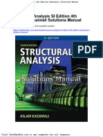 Structural Analysis Si Edition 4th Edition Kassimali Solutions Manual