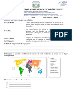 Prueba Diagnóstica para 1ro de Secundaria