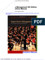 Supervisory Management 9th Edition Mosley Solutions Manual