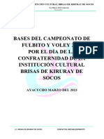 Bases Del Campeonato de Confraternidad BK