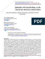 Los Efectos Limitados Del Marketing Verde en La Actitud Hacia Las Marcas Comerciales