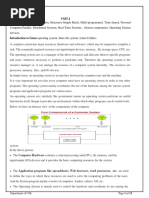 Cs403pc Operating Systems Unit 1