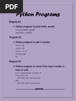 Python Programs