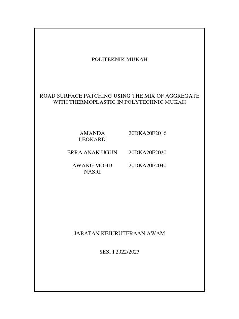 Proposal Fyp 1 Baru Pdf
