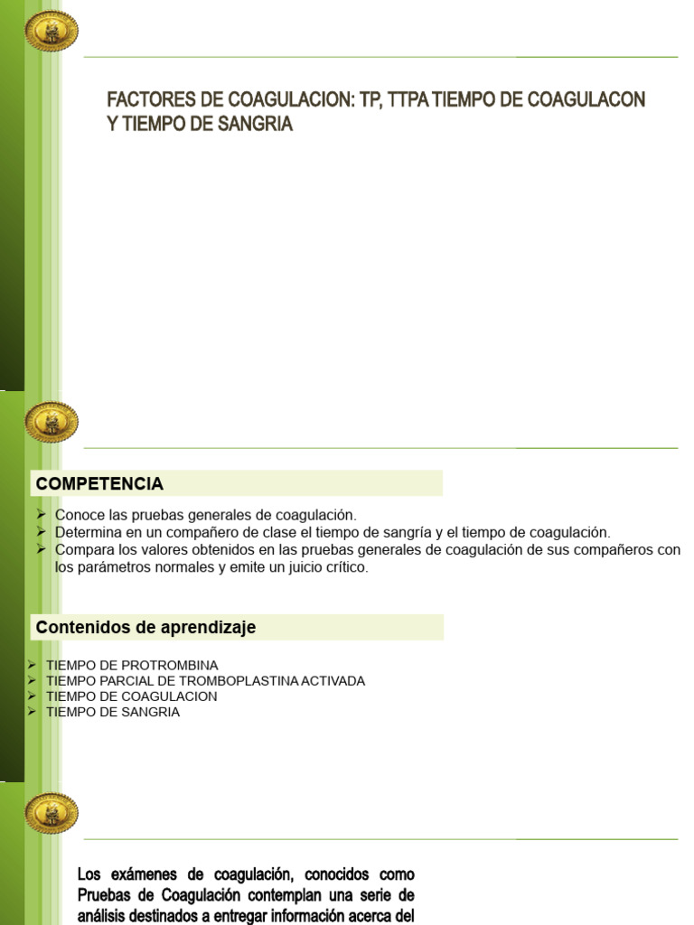 Practica 12 Factores de Coagulacion PDF
