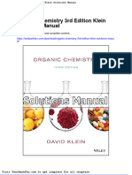 Organic Chemistry 3rd Edition Klein Solutions Manual