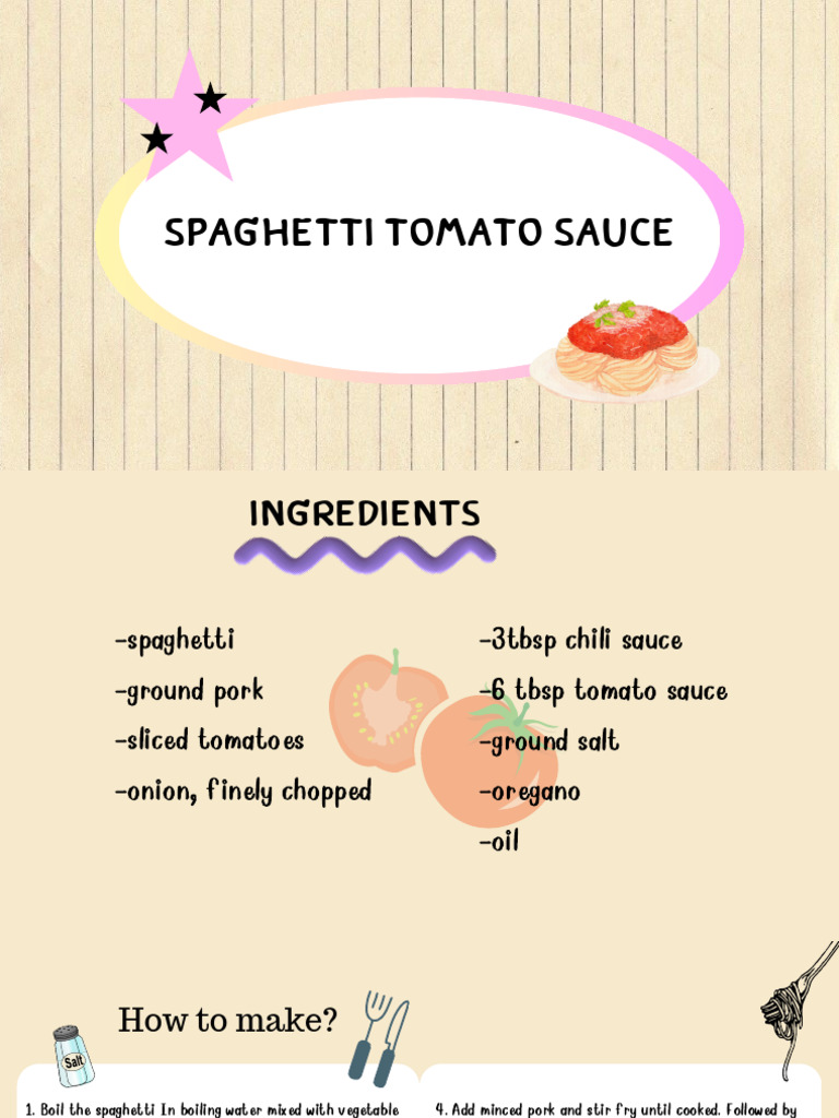 Spaghetti Tomato Sauce PDF