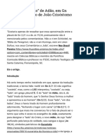 "Costela", Ou "Lado" de Adão, em GN 2,21-22 - Um Texto de João CR