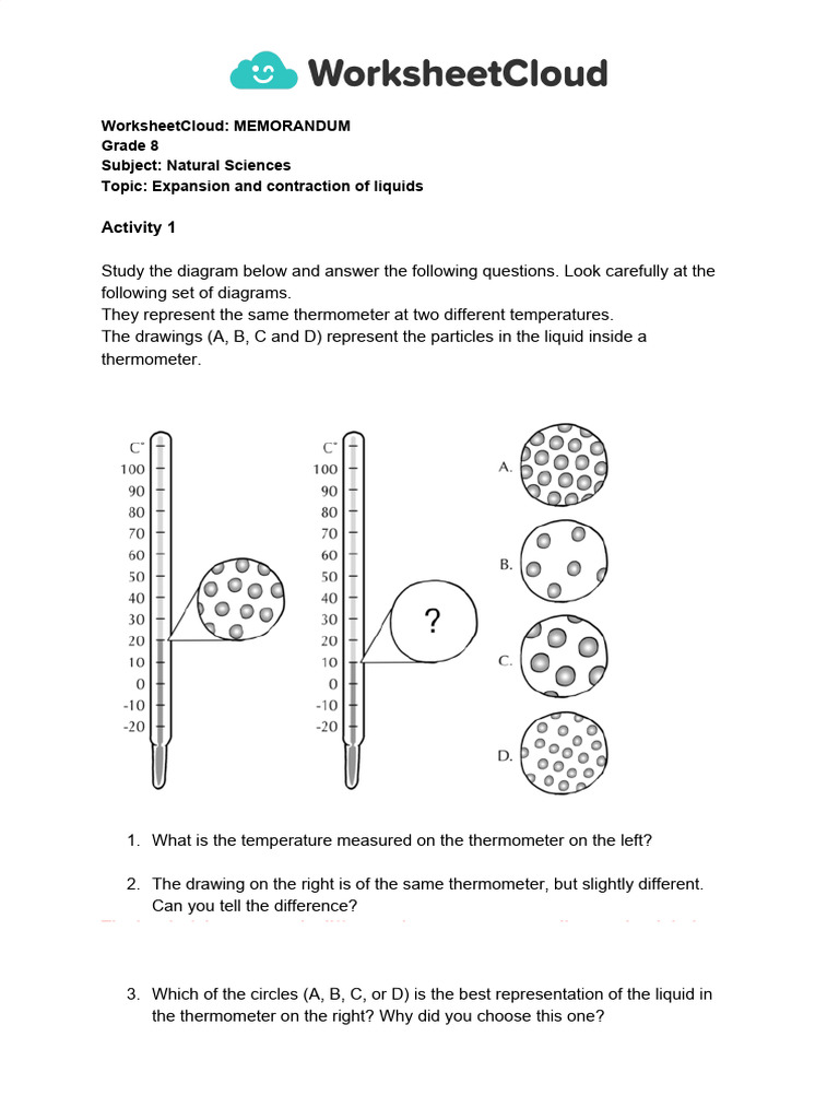 Expansion & Contraction of Liquids | PDF | Thermometer | Density