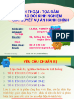 Đối Thoại -Toạ Đàm -Trao Đổi Kinh Nghiệm Vụ Án Hành Chính