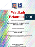 Sijil Watikah Pelantikan PSS