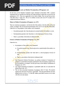 Solution To Question Bank of Law Relating To Women and Children