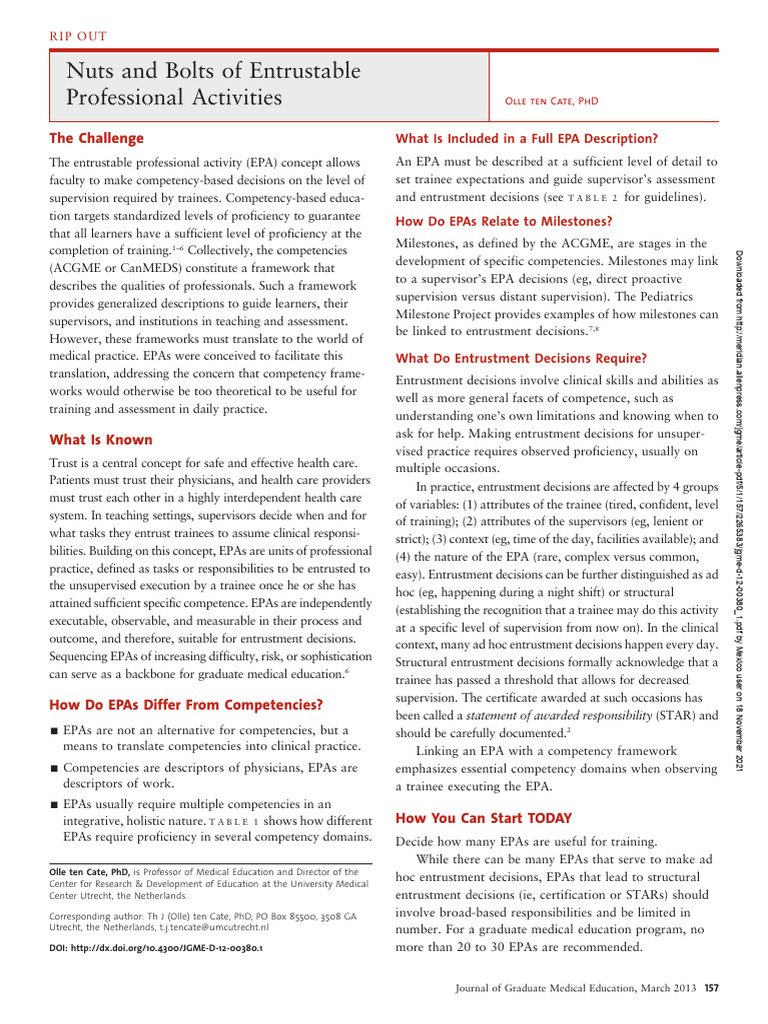 Nuts and Bolts PDF Medical Education Health Care