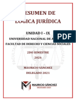 Lógica Jurídica Resumen Mauri Sanchez 2021