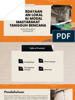 Pemberdayaan Kearifan Lokal Sebagai Modal Masyarakat Tangguh Bencana - Psikologi Kebencanaan - PPT