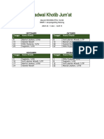 Jadwal Khotib Jumat