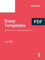 Studicata Essay Templates July 2020