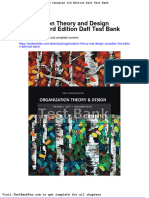 Organization Theory and Design Canadian 3rd Edition Daft Test Bank